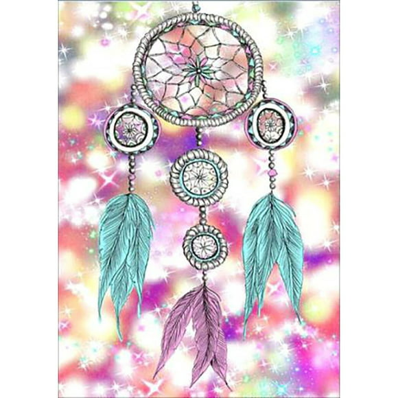 Colorful Feather Dream Catchers Full drill 5D Diamond Painting Handmade N6464